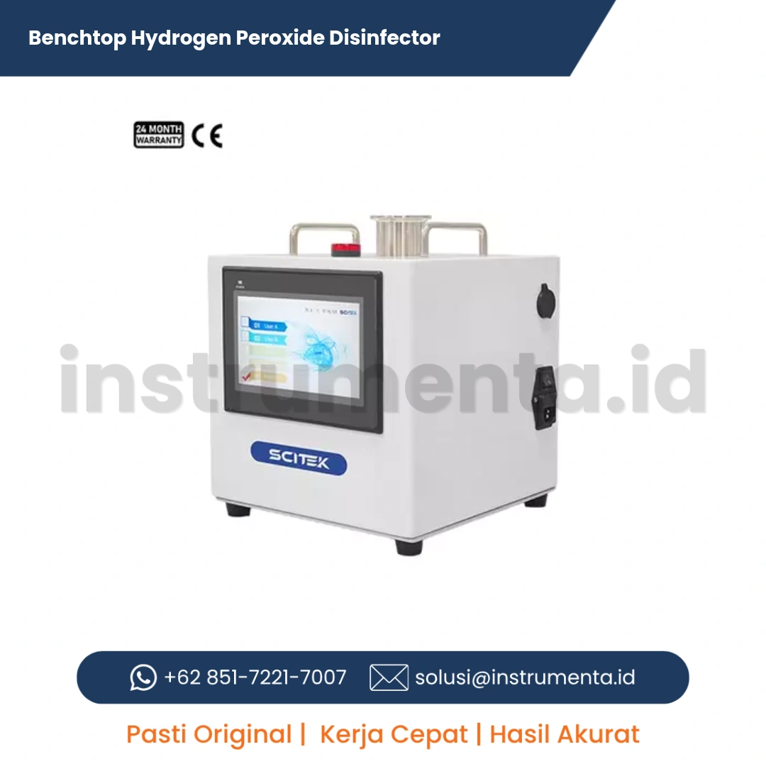 Distributor Resmi Benchtop Hydrogen Peroxide Disinfector Scitek Model Ringkas Sistem Sterilisasi H2O2 Plasma Kamar Operasi dan Klinik